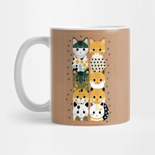 Polka Dot Purr-sistence: Resilient Cat Design Mug